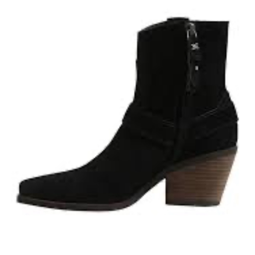 NWT SAM EDELMAN Black suede Ankle Boots w zip retail $170 - Picture 6 of 6